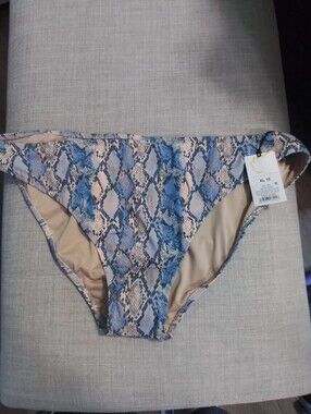Shade & Shore Blue Snake Print Bikini Bottoms
